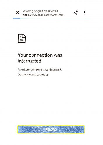 Your Connection was interrupted